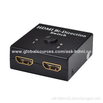 V1.4 Bi-direction HDMI Switch, 2-in-1 Out, Full HD 1,080P, Supports 3D